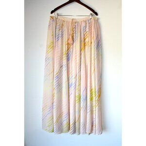 Free People True to You Maxi Skirt Ivory size Medium oversize Flowy Boho Summer